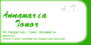 annamaria tomor business card